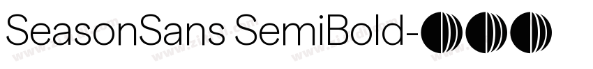 SeasonSans SemiBold字体转换